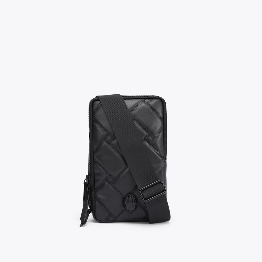 KENSINGTON M BODY Black Quilted Leather Cross Body Purse by KURT