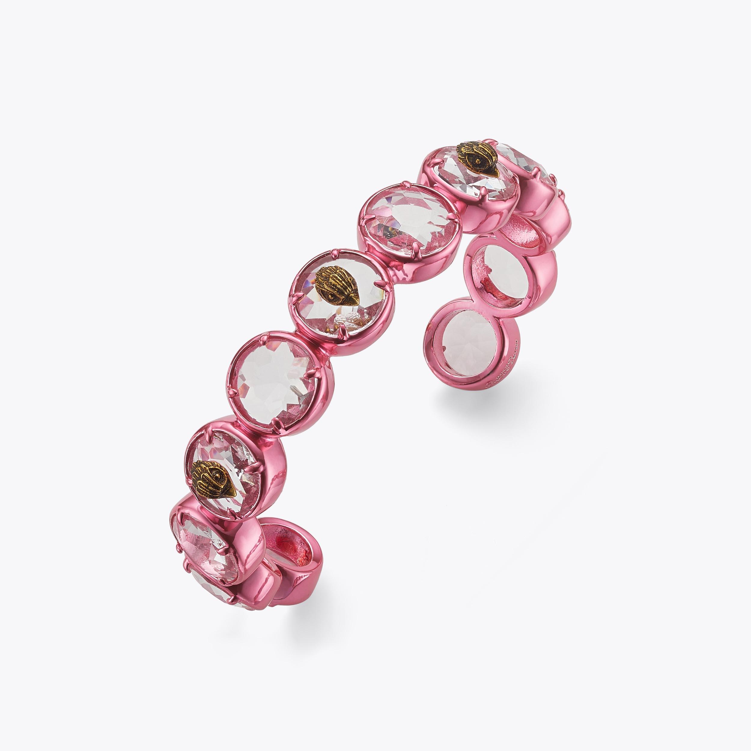 Kurt Geiger Gold and Pink Women\'s Bracelet FLORAL EAGLE BRACELET Antiqued Brass Chain Bracelet by KURT  main image 2