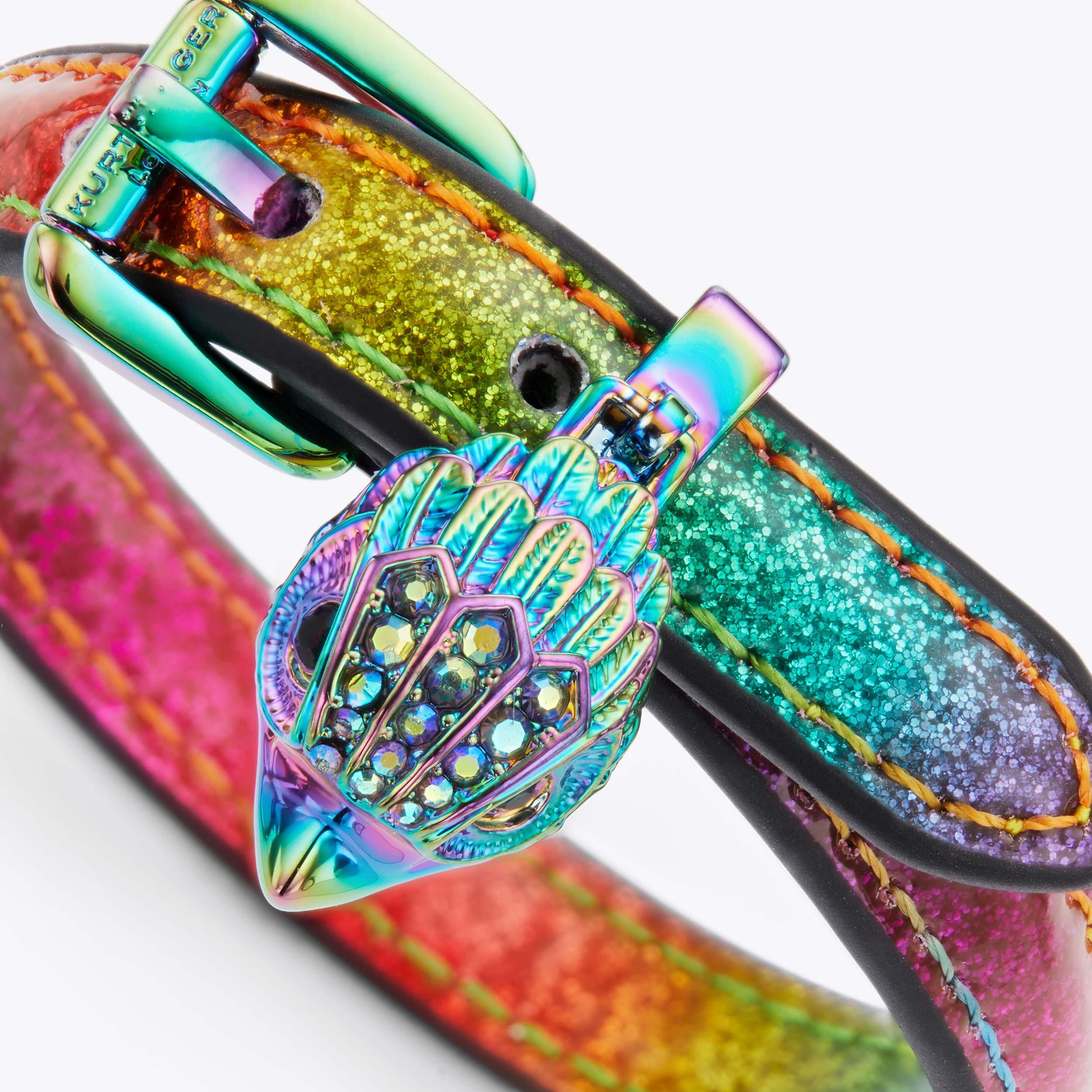 VINYL EAGLE BRACELET Vinyl Rainbow Glittery Bracelet by KURT VINYL EAGLE BRACELET Vinyl Rainbow Glittery Bracelet by KURT