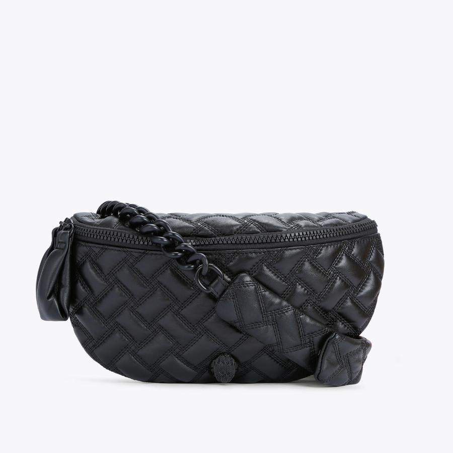 KENSINGTON DRENCH BELTBAG Black Quilted Drench Kensington Belt Bag by KURT GEIGER LONDON