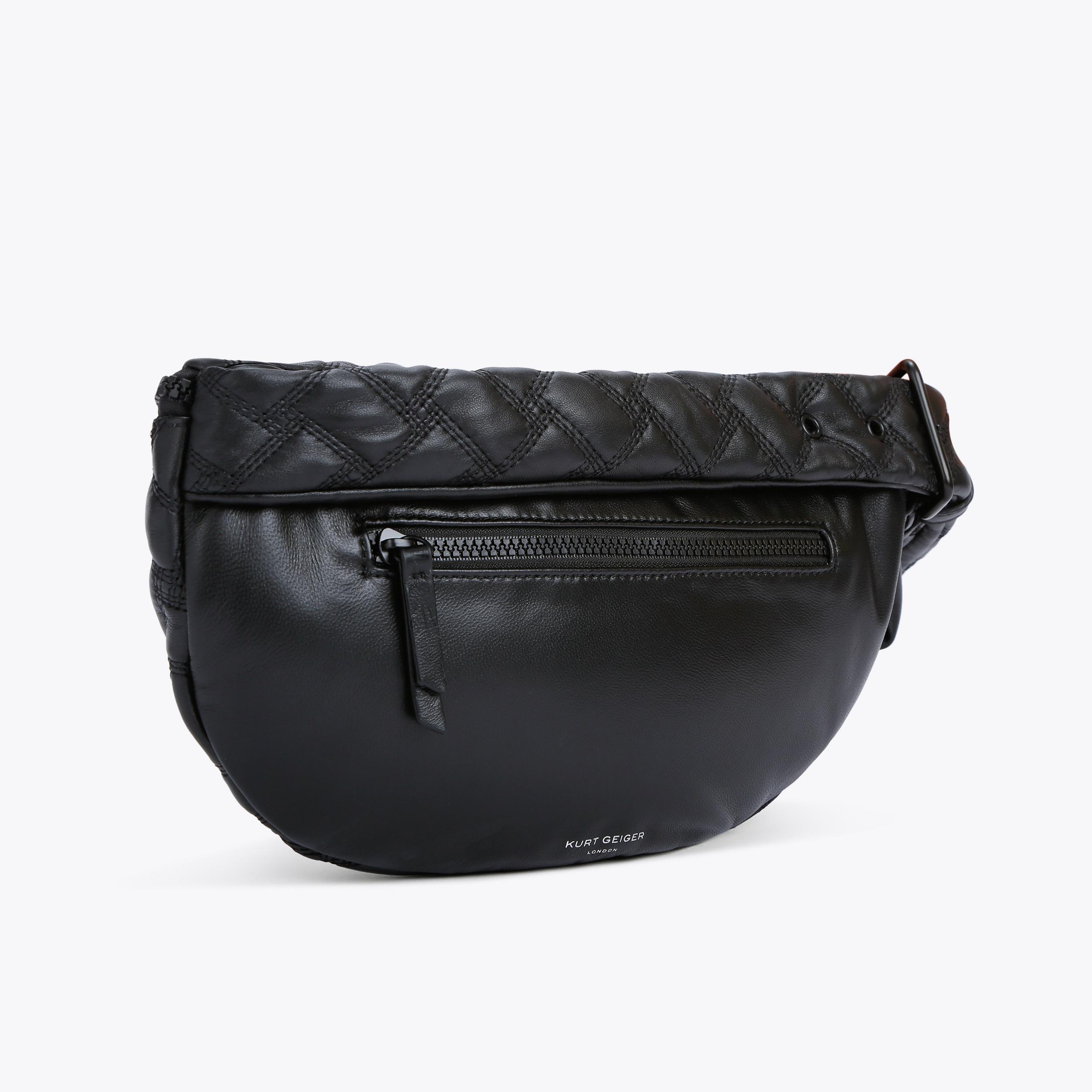 KENSINGTON DRENCH BELTBAG Black Quilted Drench Kensington