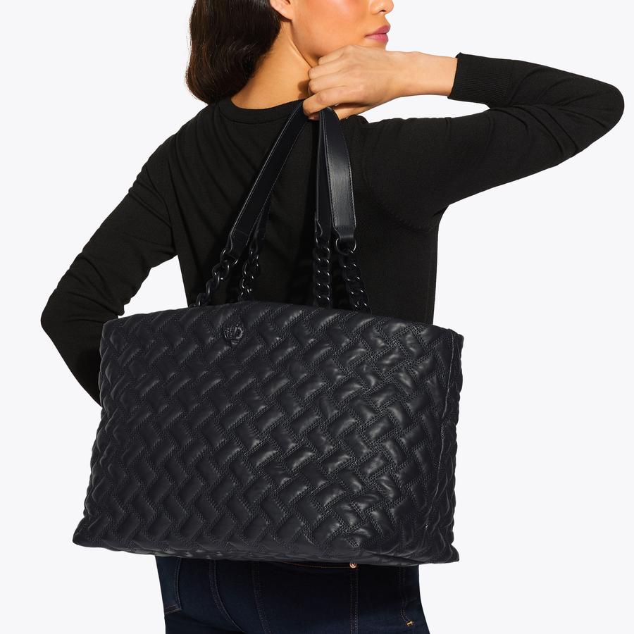◎GONIATELIER◎ Daily Shopper Bag / black KENSINGTON DRENCH SHOPPER Black Drench Quilted Shopper Bag