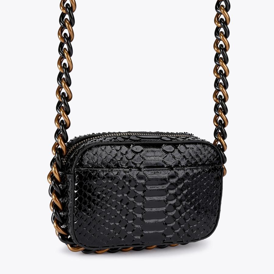 KENSINGTON SM CAMERA CH Black Leather Camera Bag by KURT GEIGER LONDON