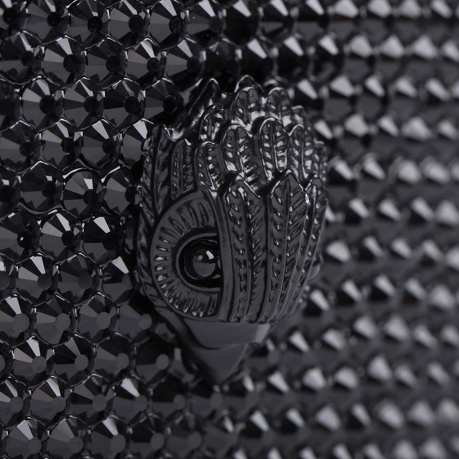 CRYSTAL FLASK Black Crystal Stainless Steel Flask by KURT GEIGER