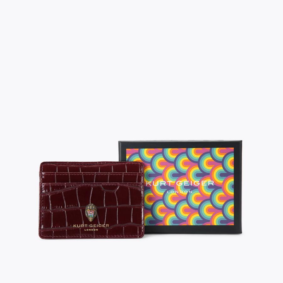 SHOREDITCH CARD HOLDER Wine Croc Card Holder by KURT GEIGER LONDON