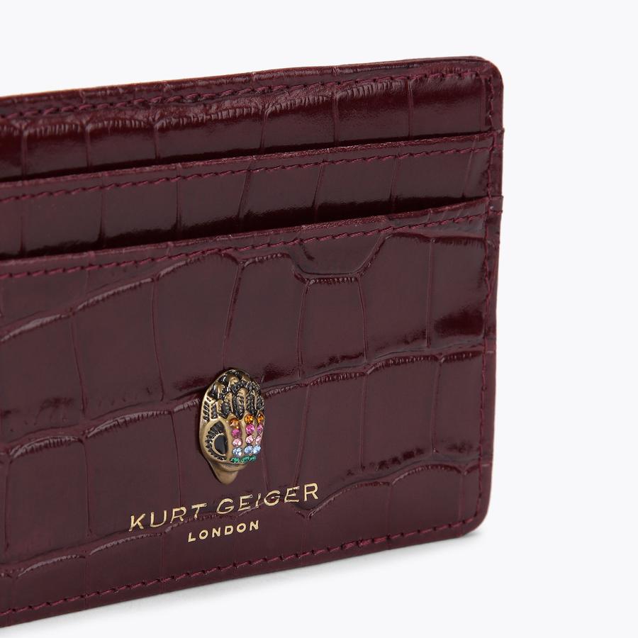 SHOREDITCH CARD HOLDER Wine Croc Card Holder by KURT GEIGER LONDON