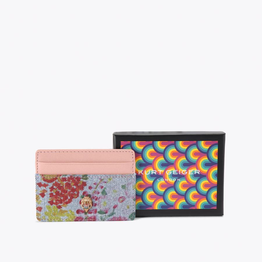 SHOREDITCH CARD HOLDER Blue Denim Card Holder by Kurt Geiger London