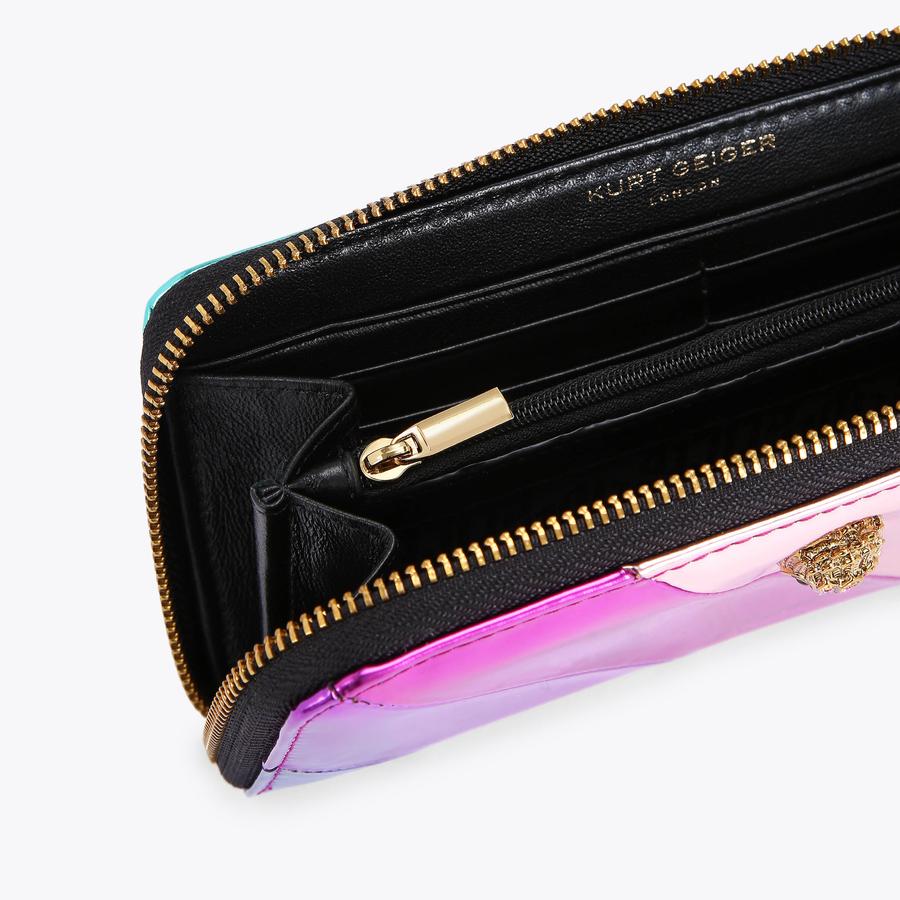 ZIP AROUND WALLET SOFT Rainbow Leather Wallet by KURT GEIGER LONDON