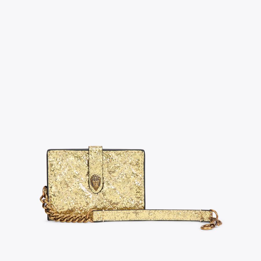 MIRROR CARD KENSINGTON Gold Glitter Mirror Kensington Wallet by