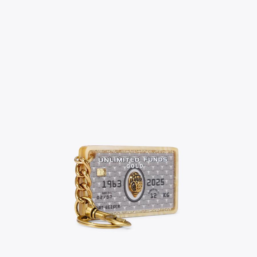 CREDIT CARD KEYRING Gold Credit Card Keyring by KURT GEIGER LONDON