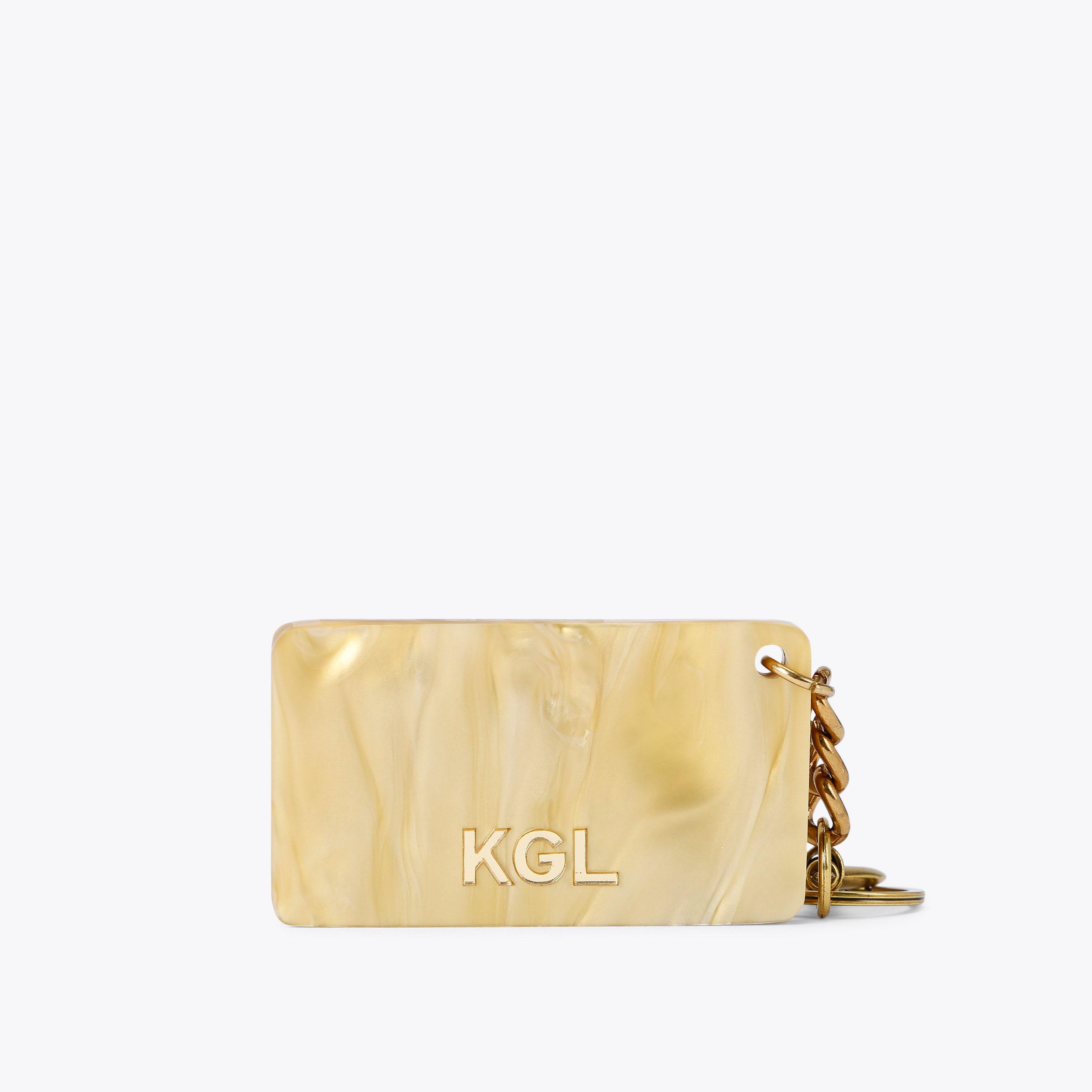 CREDIT CARD KEYRING Gold Credit Card Keyring by KURT GEIGER LONDON