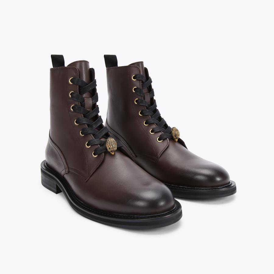 BANK Brown Leather Ankle Boot by KURT GEIGER LONDON display picture 2