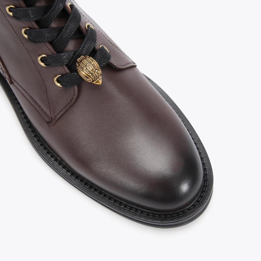 BANK Brown Leather Ankle Boot by KURT GEIGER LONDON display picture 3