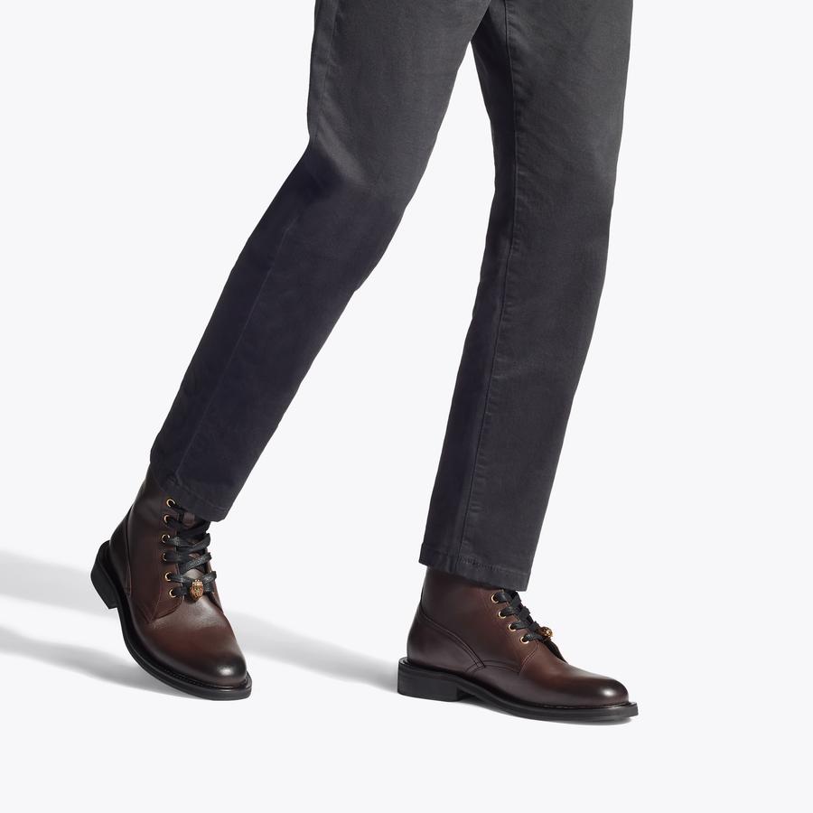 Kurt Geiger London Men’s Boots In Brown Color (Size 41). BANK Brown Leather Ankle Boot by KURT GEIGER LONDON main image 4