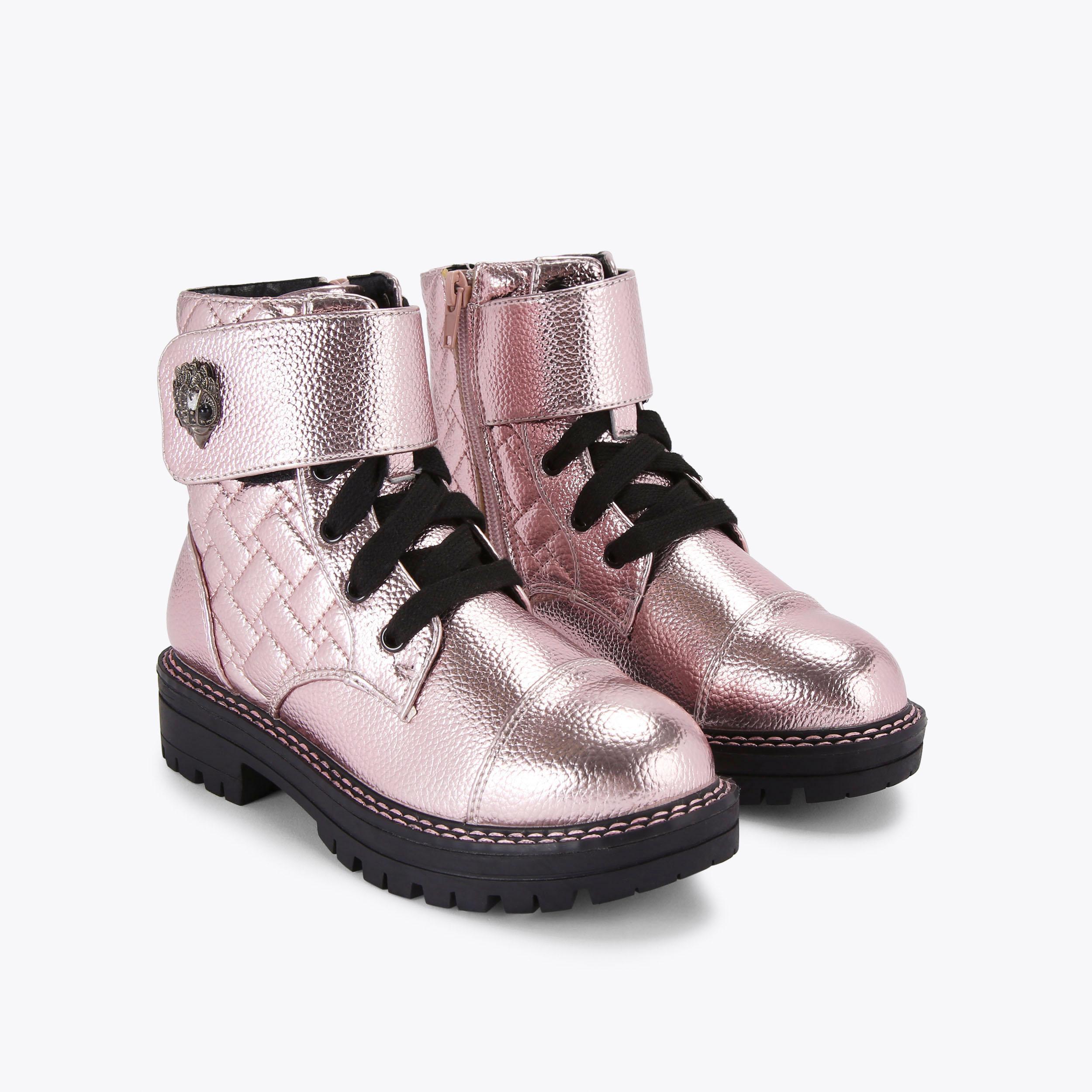 Pink biker boots best sale