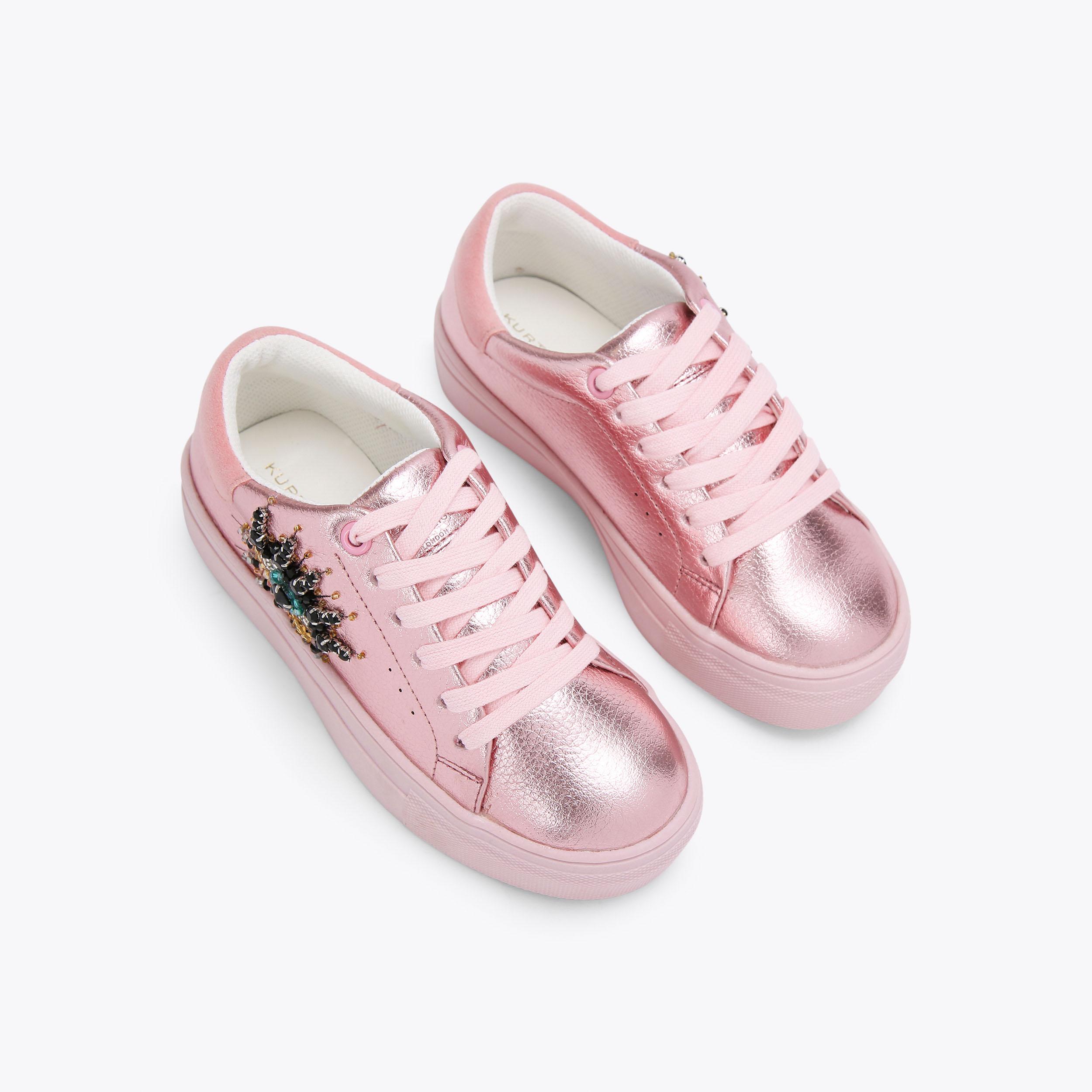 MINI LANEY EYE Pink Sneakers by KURT GEIGER LONDON