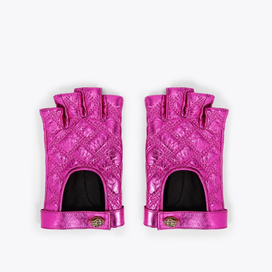 KENSINGTON FINGERLESS GLO Pink Quilted Fingerless Gloves by