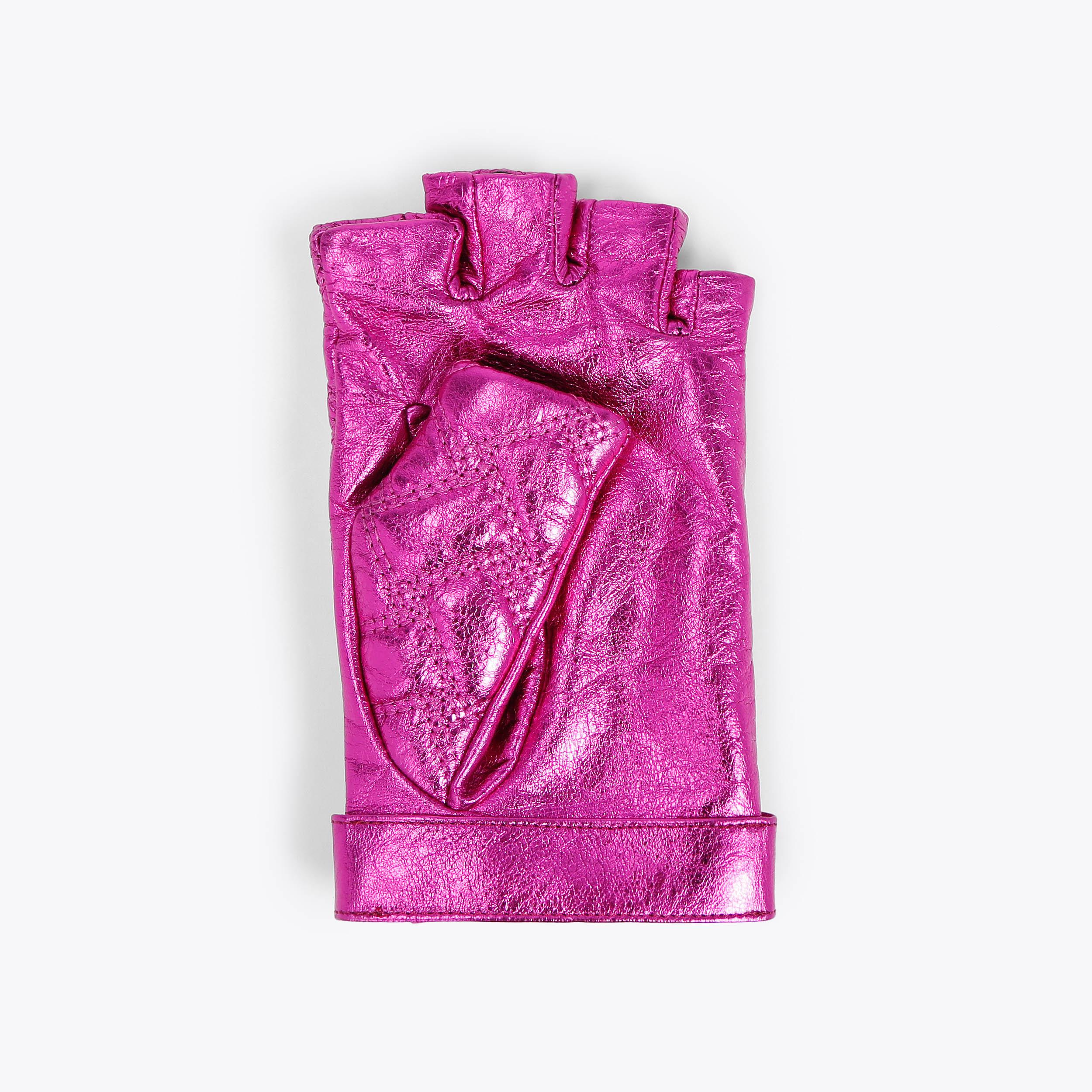 KENSINGTON FINGERLESS GLO Pink Quilted Fingerless Gloves by KURT
