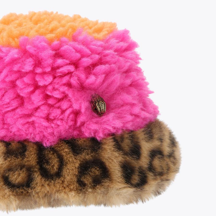 POPPY BUCKET HAT Fluffy Faux Fur Bucket Hat by KURT GEIGER LONDON