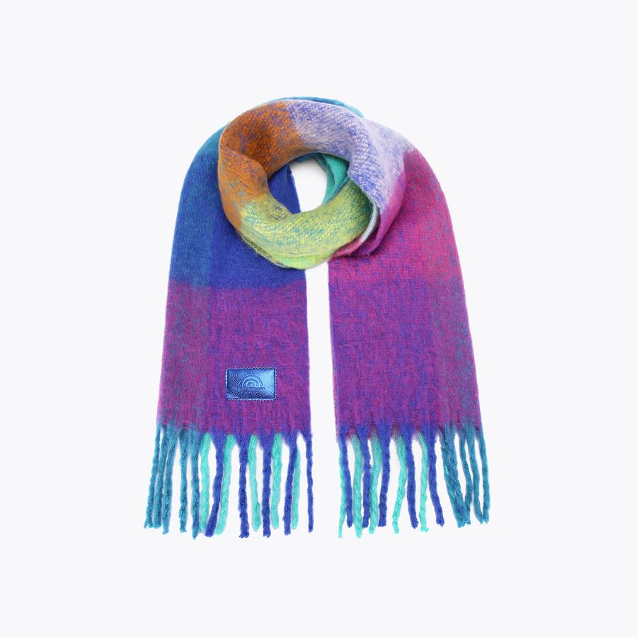YARNDYE SCARF Knitted Rainbow Scarf by KURT GEIGER LONDON
