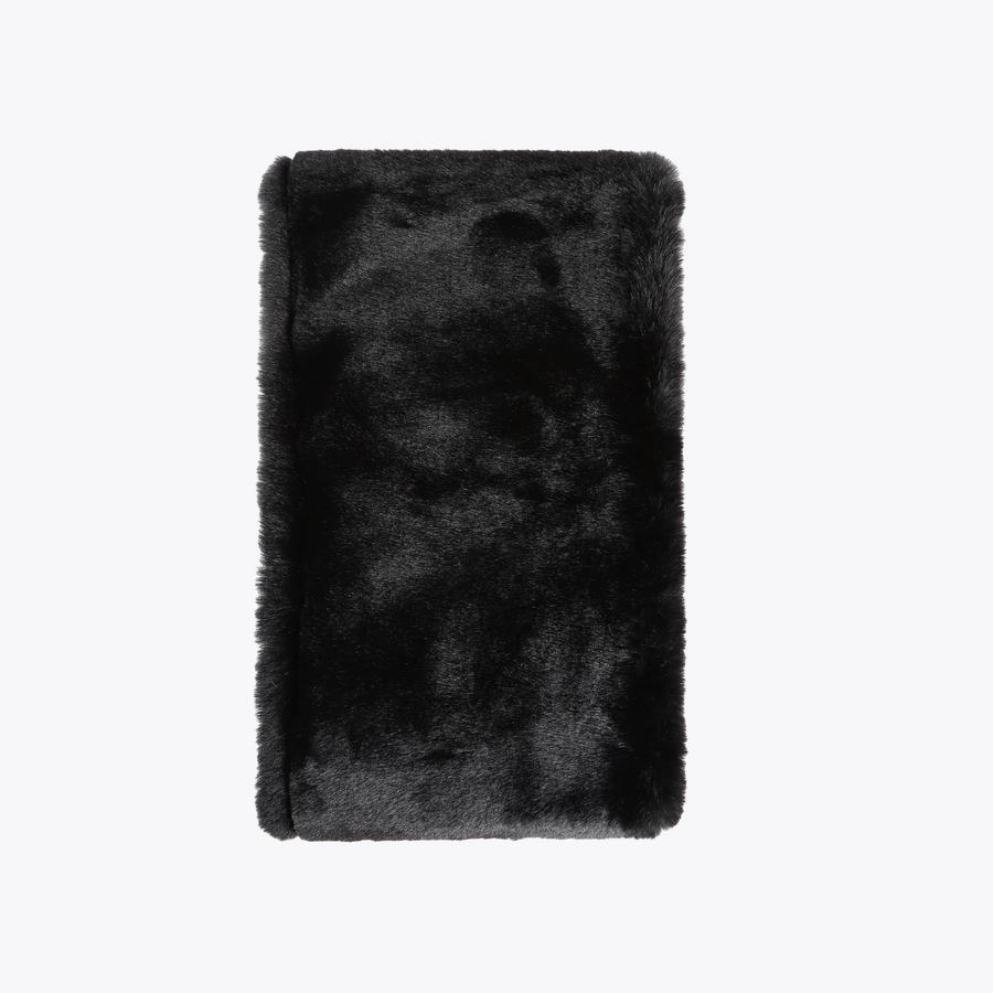 POPPY SCARF Black Faux Fur Scarf by KURT GEIGER LONDON POPPY SCARF Black Faux Fur Scarf by KURT GEIGER LONDON