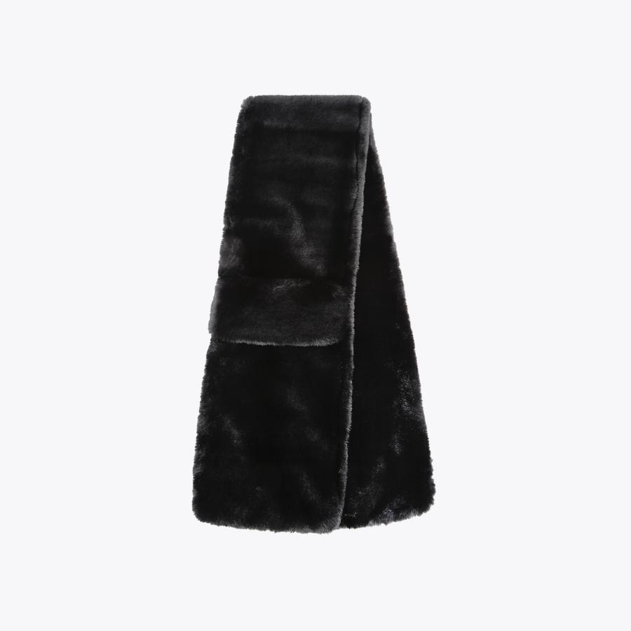 POPPY SCARF Black Faux Fur Scarf by KURT GEIGER LONDON POPPY SCARF Black Faux Fur Scarf by KURT GEIGER LONDON