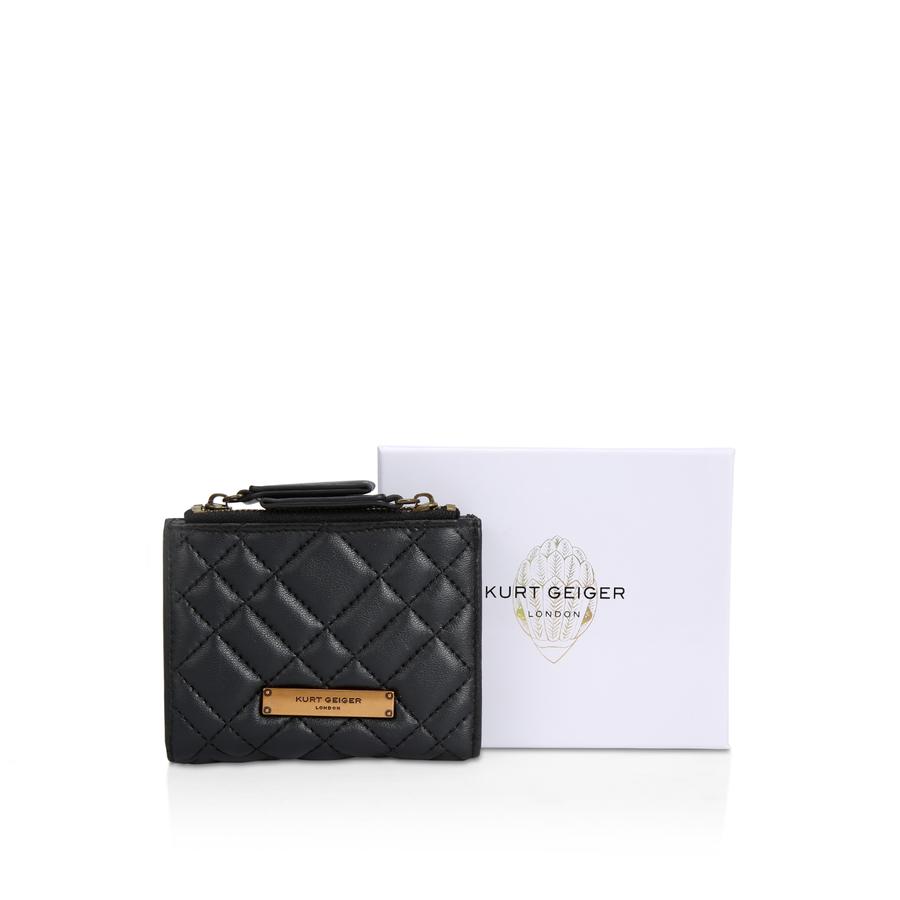 バッグ ANDWANG Bijou Quilted Mini Bag black MINI PURSE B Purple Metallic Quilted Leather Mini Wallet by Kurt