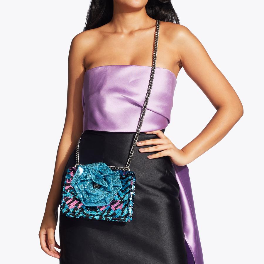 SHOREDITCH SM CROSS BODY Zebra Sequin Cross Body Purse by KURT