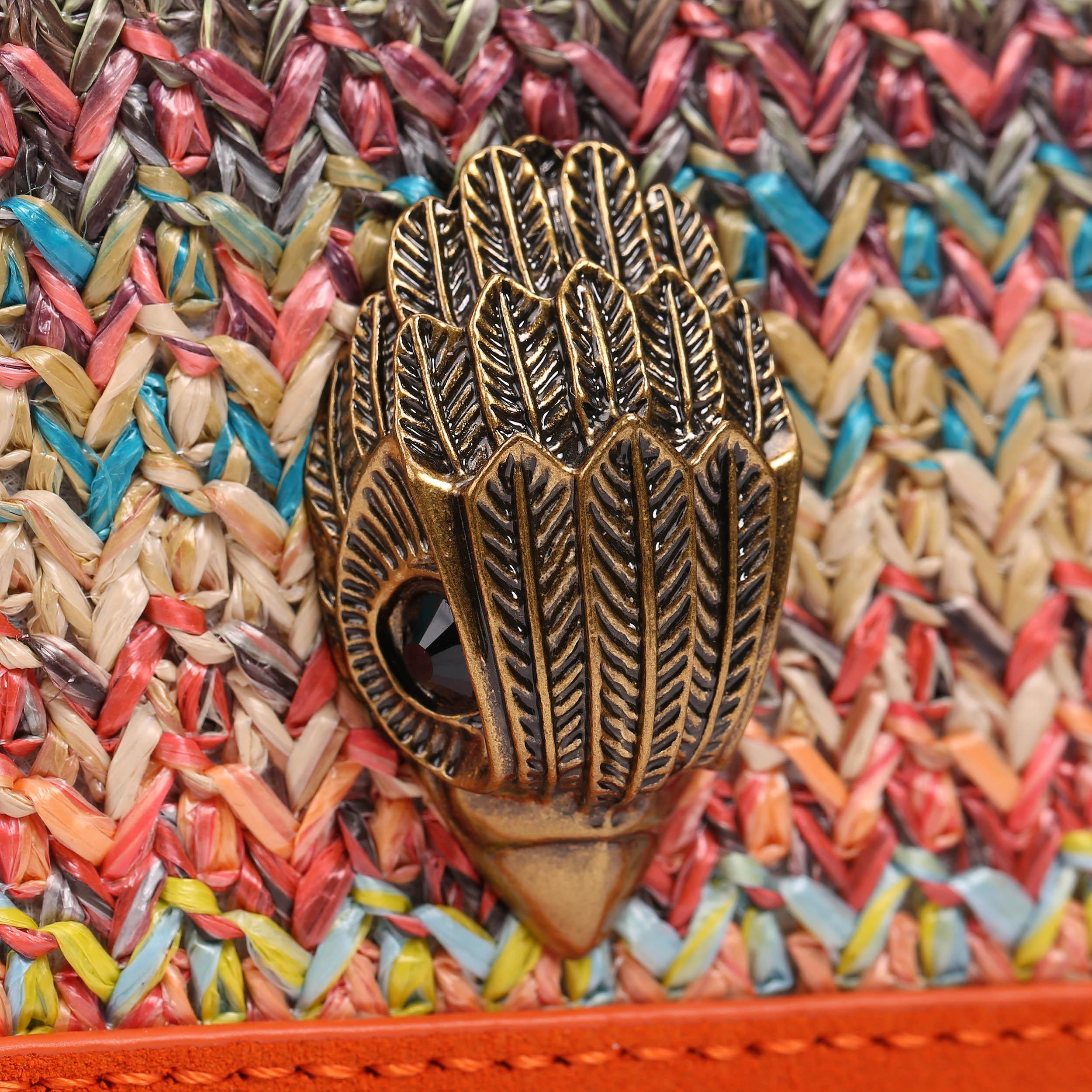 SHOREDITCH SM CROSS BODY Raffia Suede Leather Cross Body Purse by