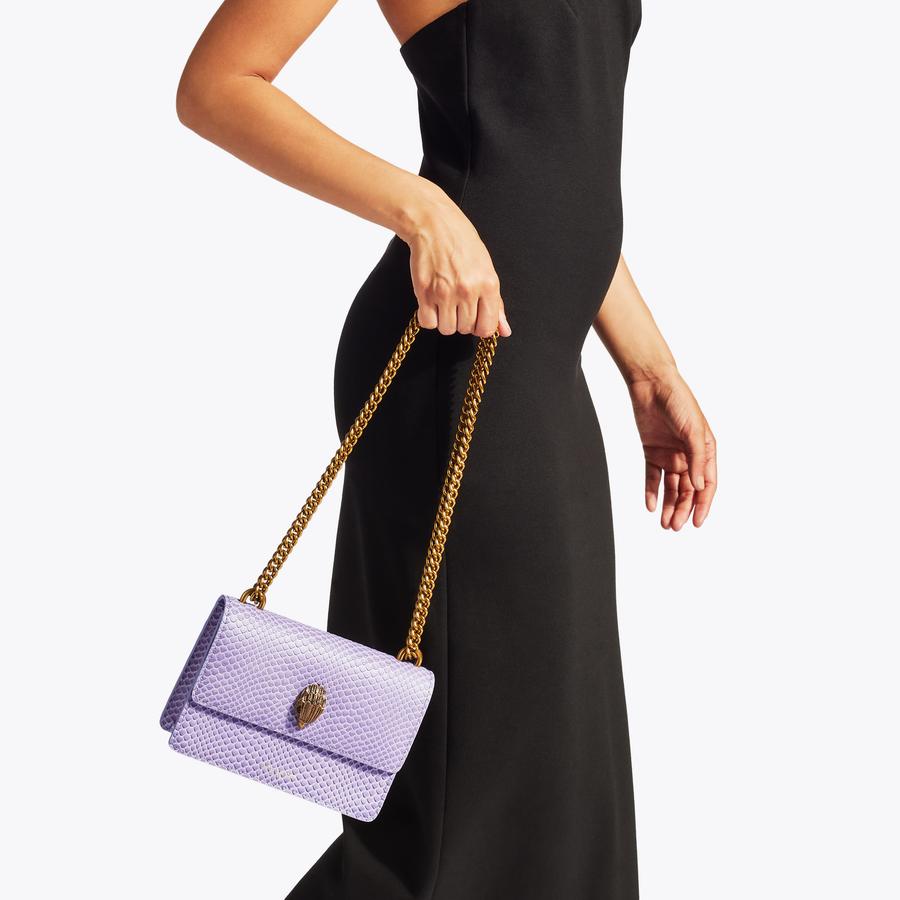 SHOREDITCH SM CROSS BODY Lilac Leather Cross Body Bag by KURT