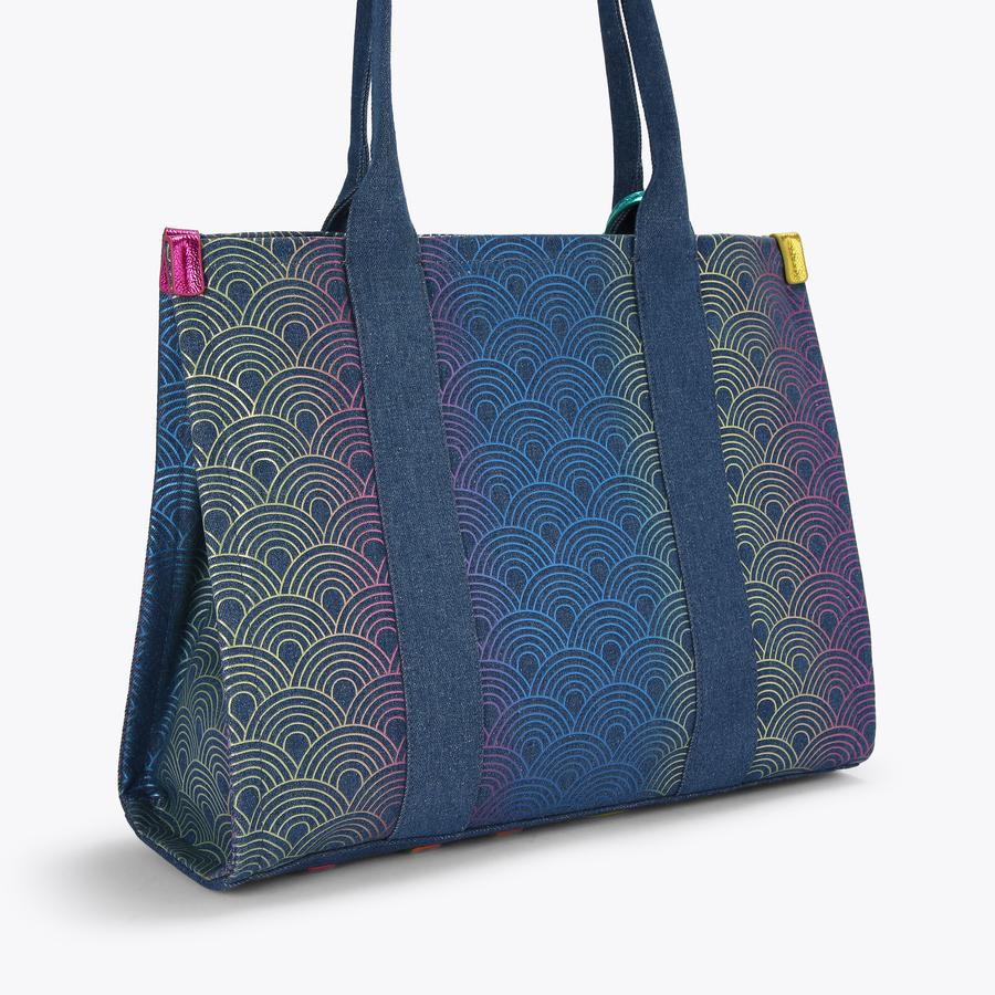 LG SOUTHBANK TOTE Denim Blue Large Tote by KURT GEIGER LONDON
