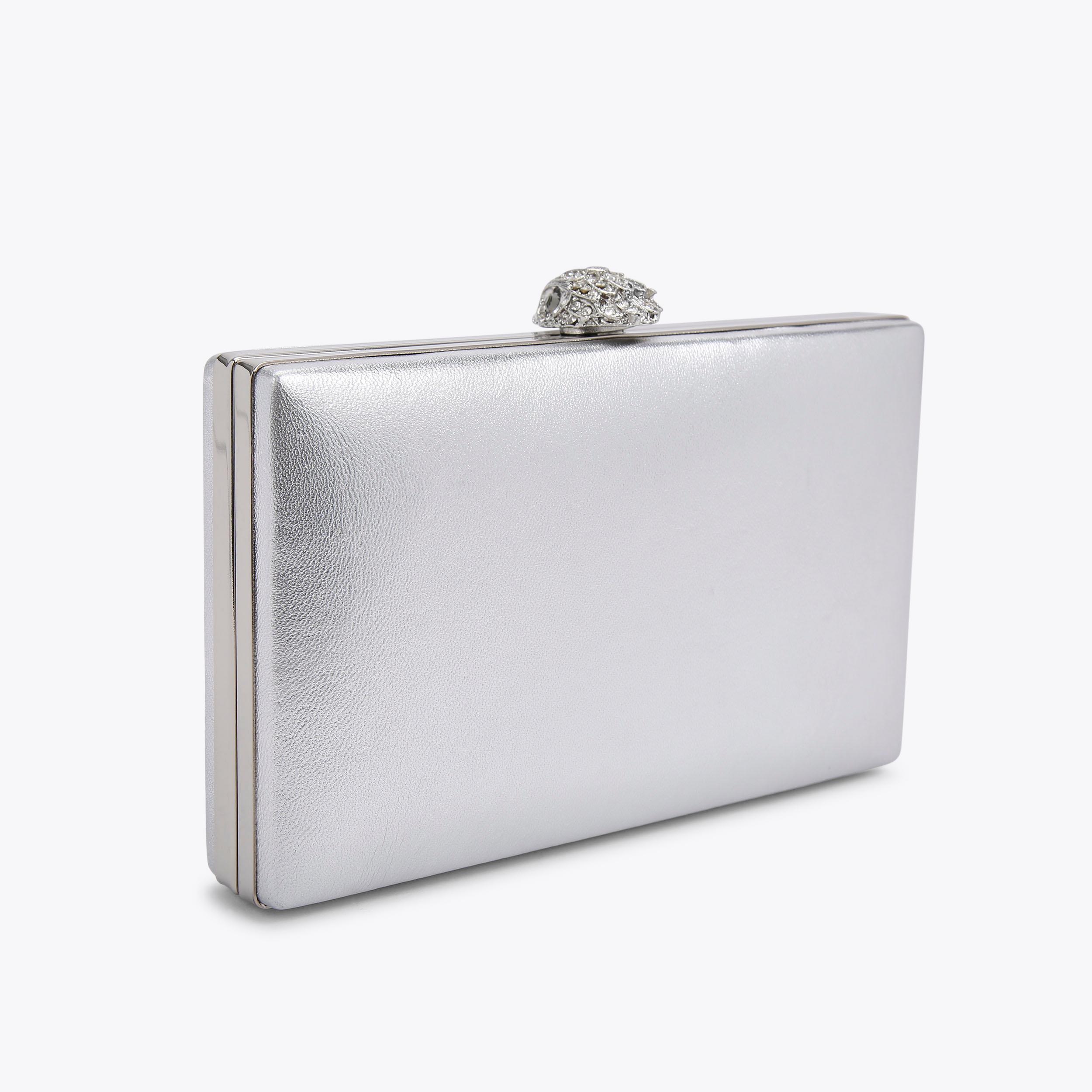 Designer silver clutch on sale