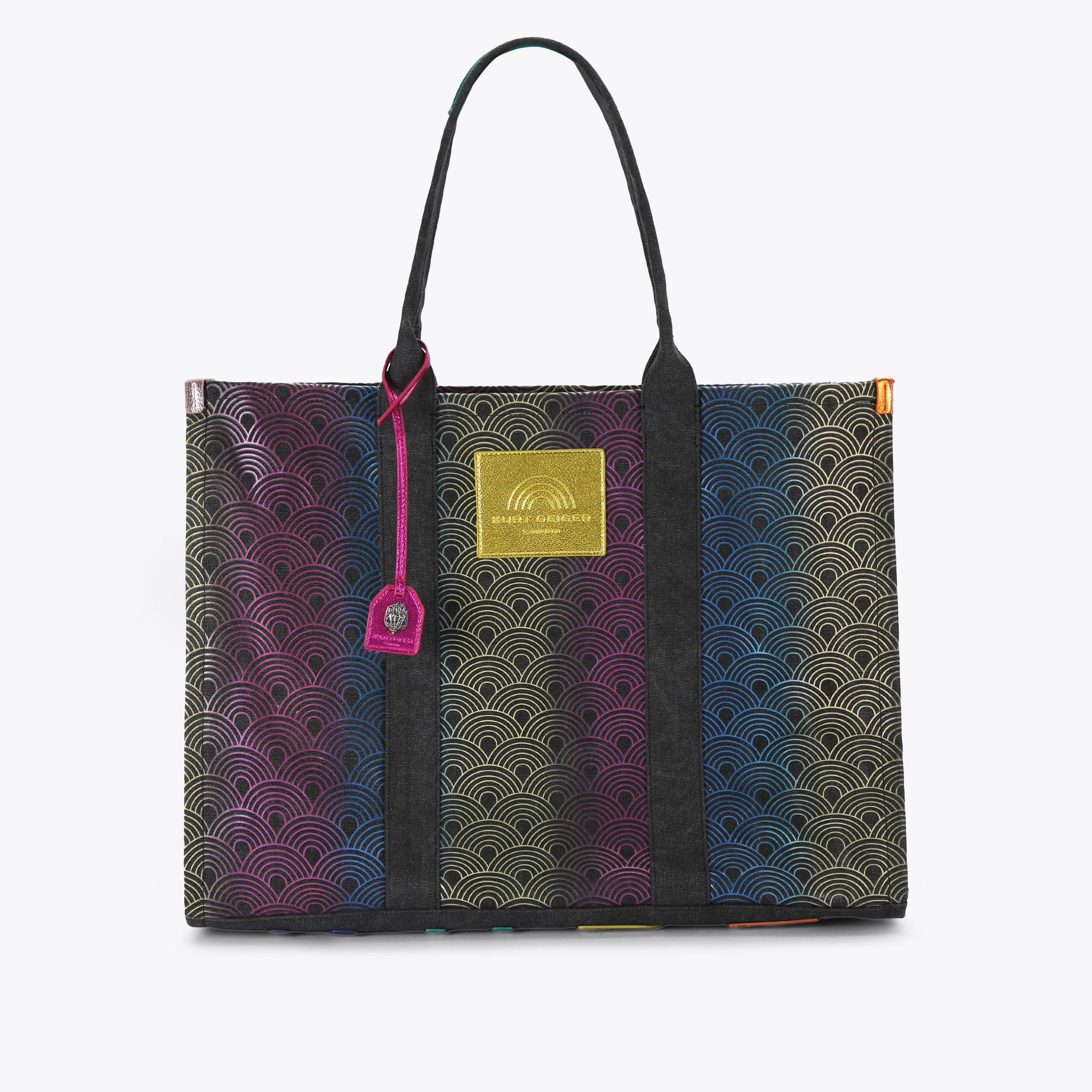 XXL SOUTHBANK TOTE Black Denim Large Tote Bag by KURT GEIGER