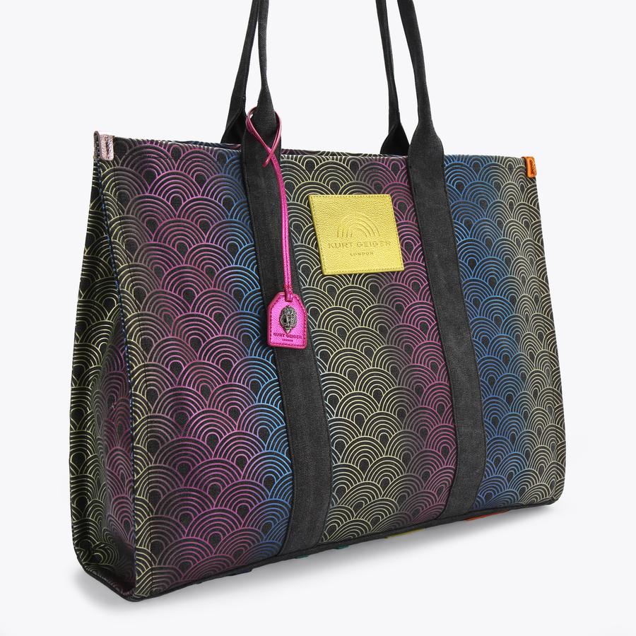 XXL SOUTHBANK TOTE Black Denim Large Tote Bag by KURT GEIGER