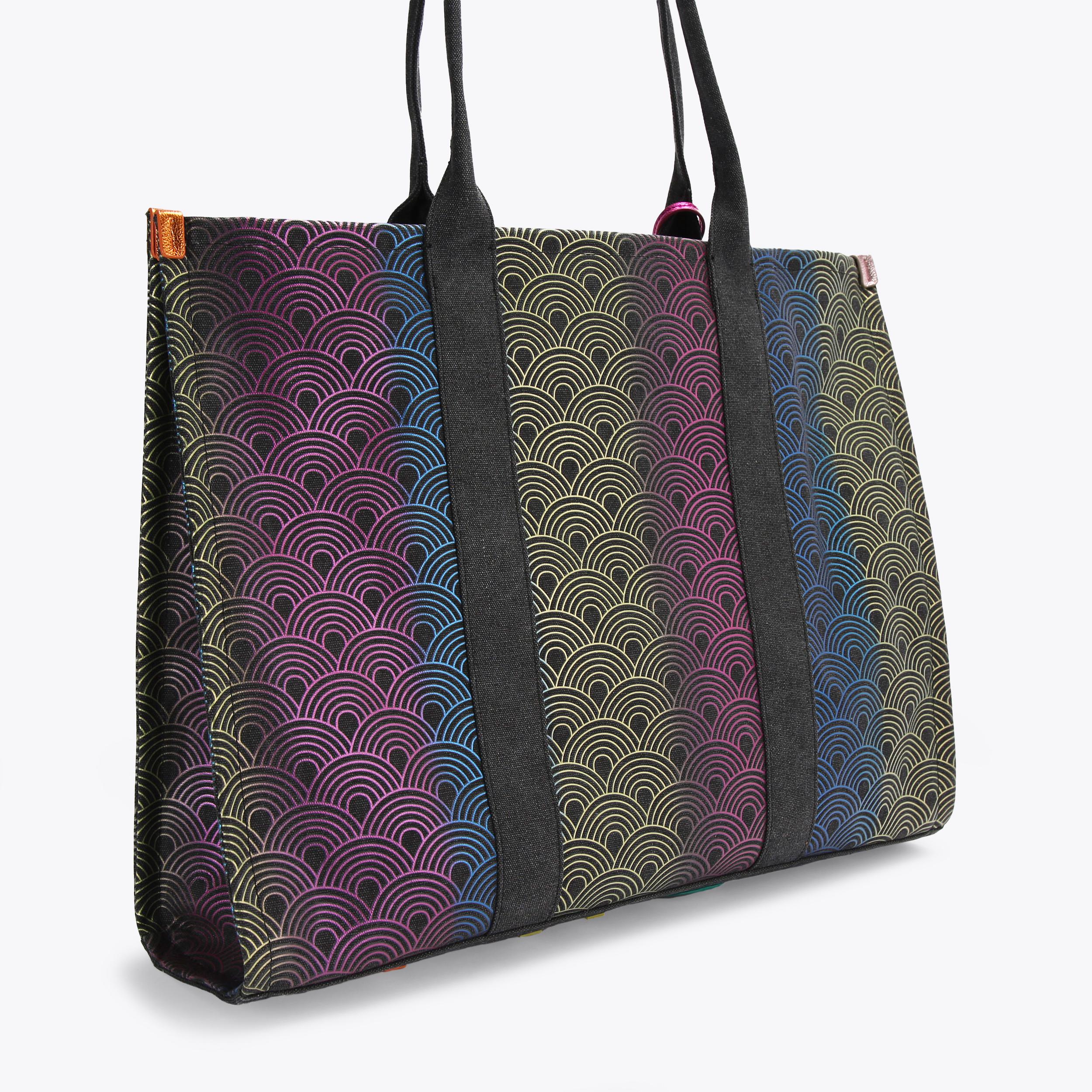 XXL SOUTHBANK TOTE Black Denim Large Tote Bag by KURT GEIGER