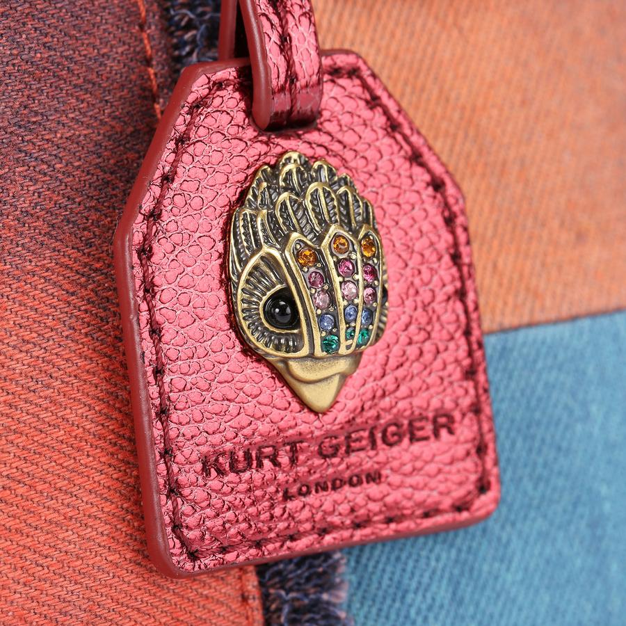 SMALL SOUTHBANK TOTE Denim Rainbow Frayed Tote Bag by KURT GEIGER