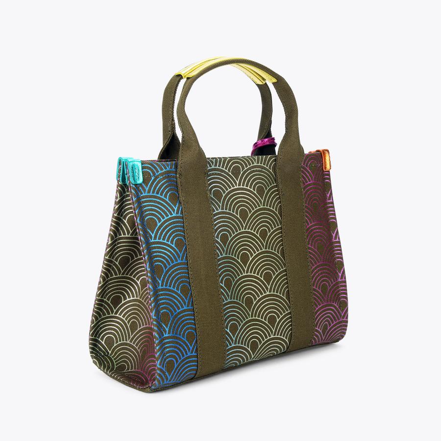 Green Mini Tote Bag - Luxury Monogram Tote - Aman Essentials