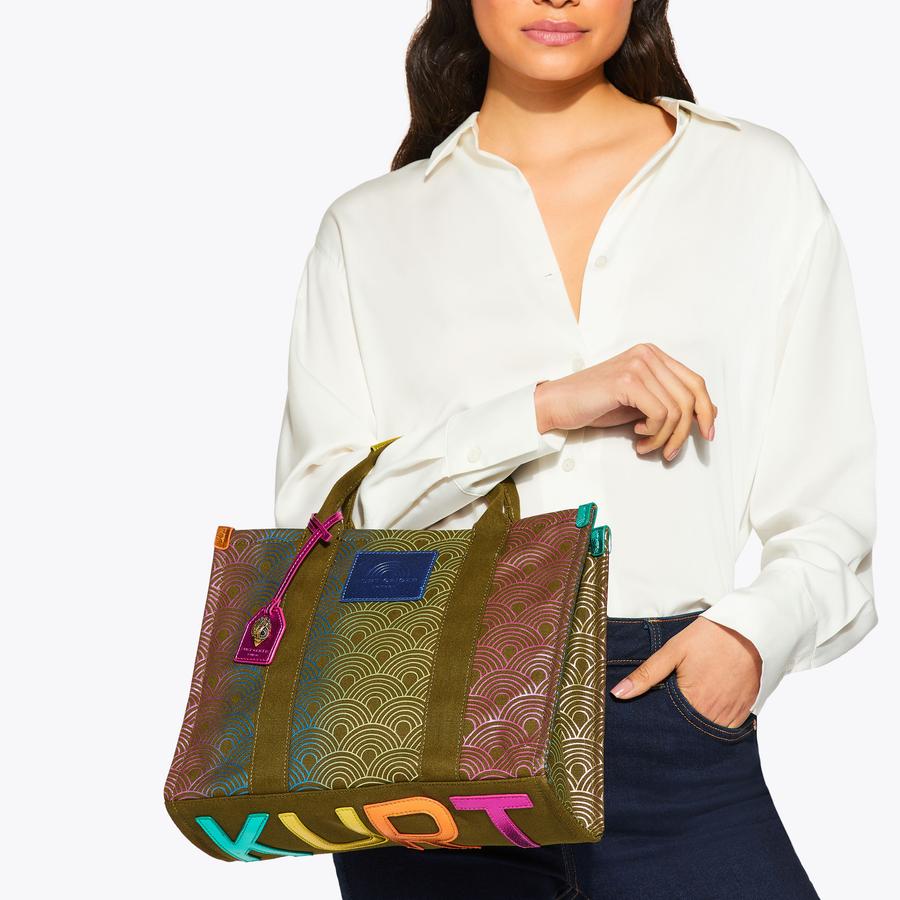 SMALL SOUTHBANK TOTE Khaki Tote Purse by KURT GEIGER LONDON