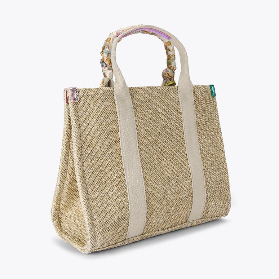 SOUTHBANK TOTE Neutral Woven Tote by KURT GEIGER LONDON