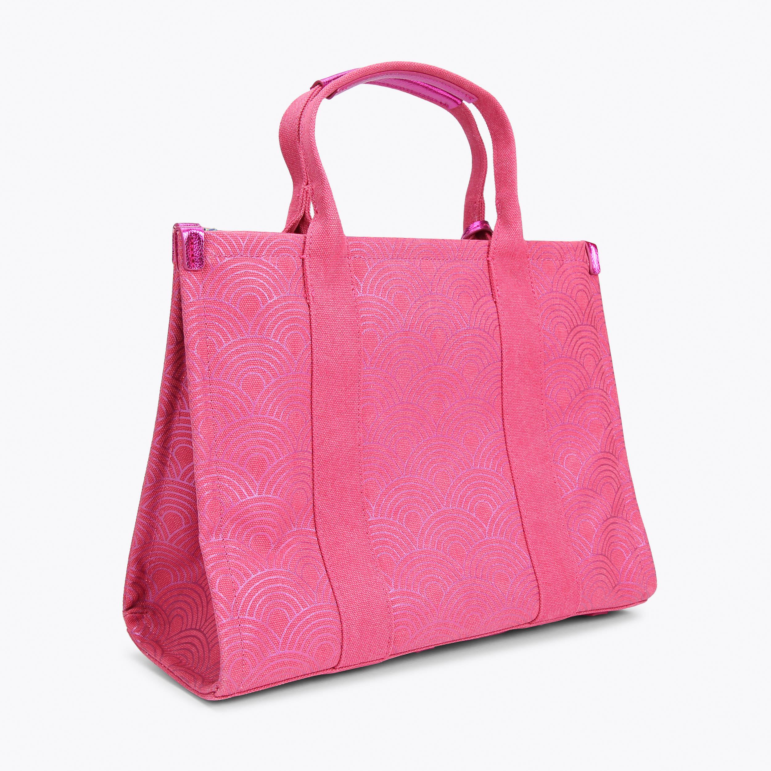 バッグ Rare pink signature canvas bag 6830 Southbank Small Canvas Shopper Bag | Kurt Geiger