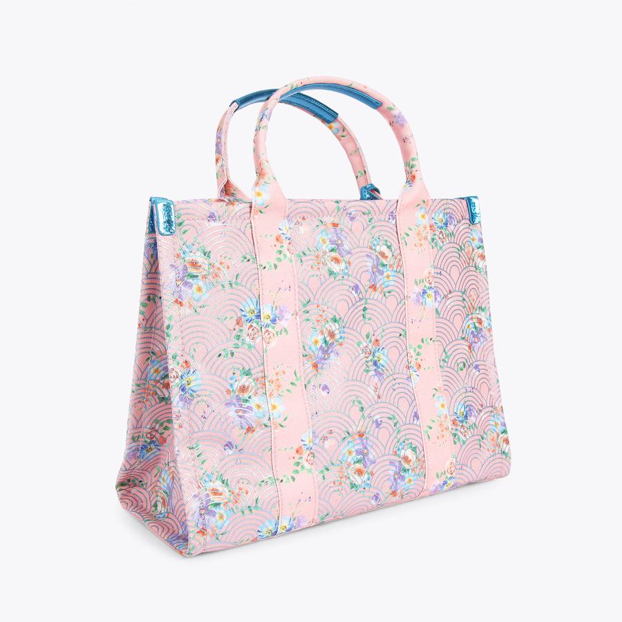 SOUTHBANK TOTE Pink Floral Cross Body Bag by KURT GEIGER LONDON