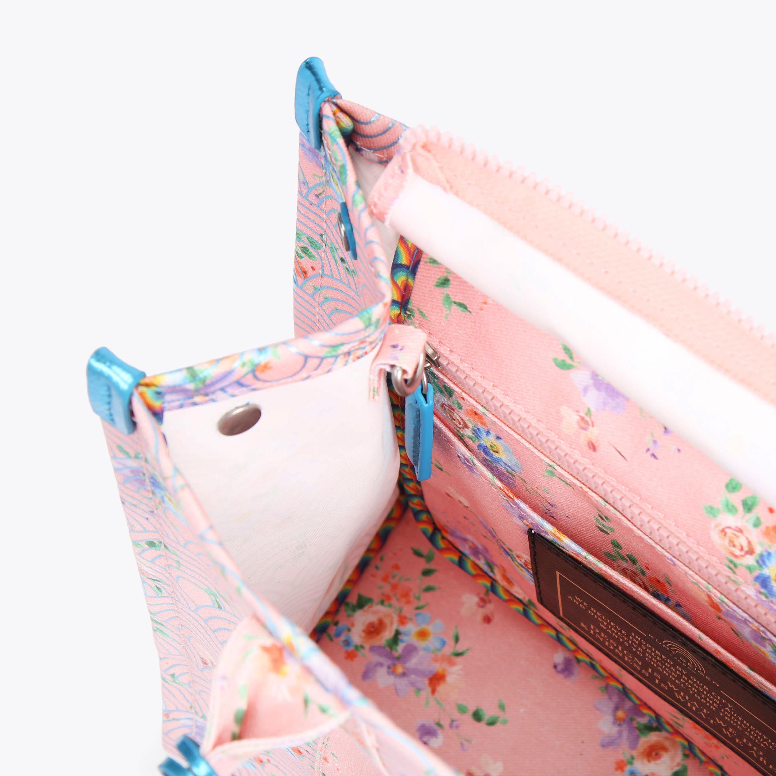 KEEP-BODY ピンク 花柄刺繍　Lサイズ 浅草文庫 財布 長財布 お種銭付 八重桜 やえざくら L字ファスナー