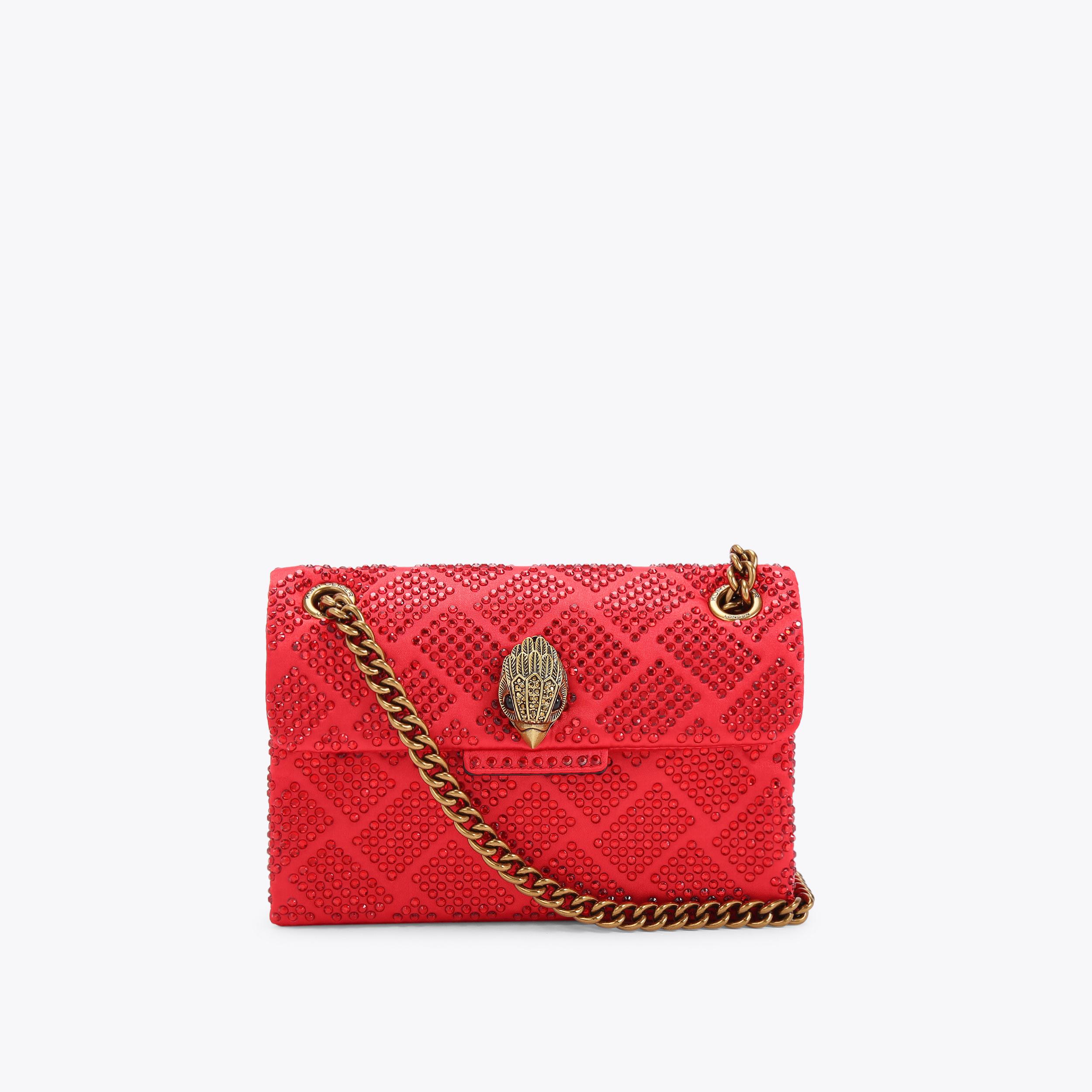 kurt geiger red bag with eyes