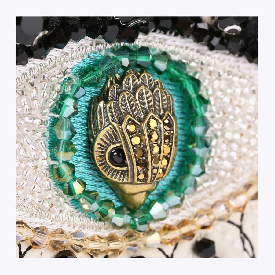 シエリー LEATHER KENSINGTON EYE Bone Shoulder Purse by KURT GEIGER LONDON