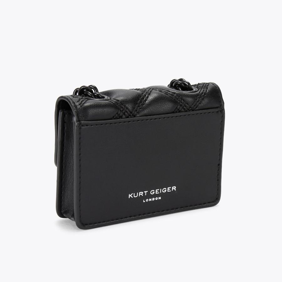 MICRO KENSINGTON Black Drench Cross Body Bag by KURT GEIGER