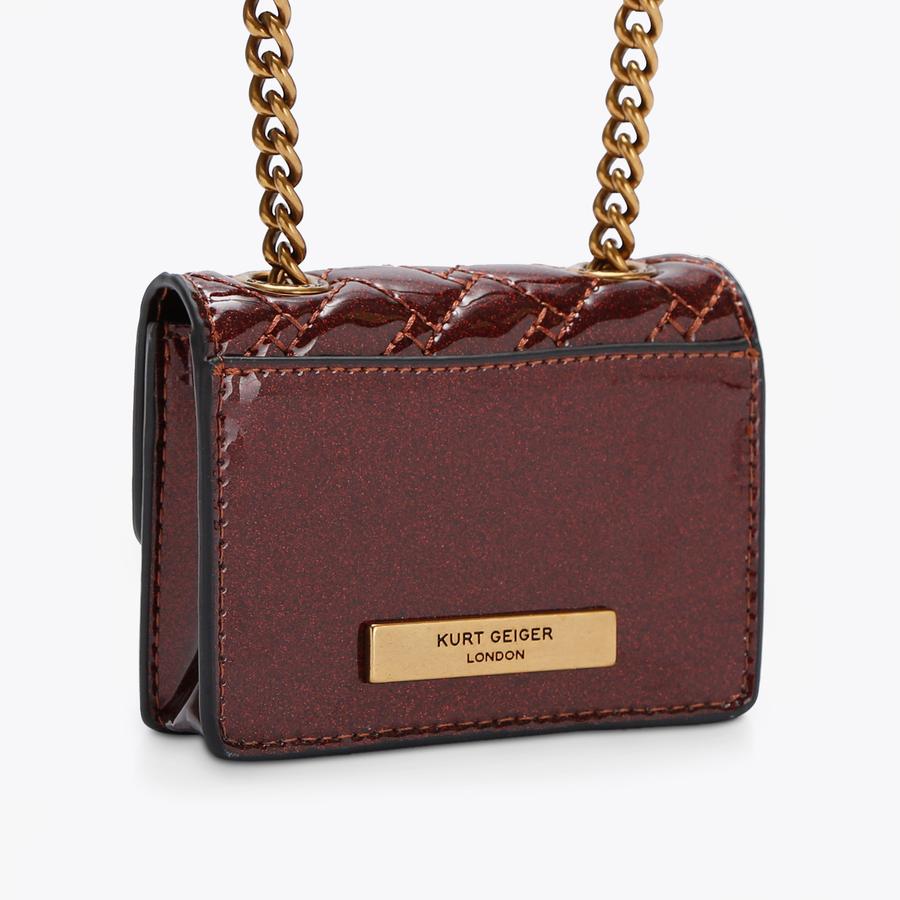 MICRO KENSINGTON Brown Patent Glitter Kensington by KURT