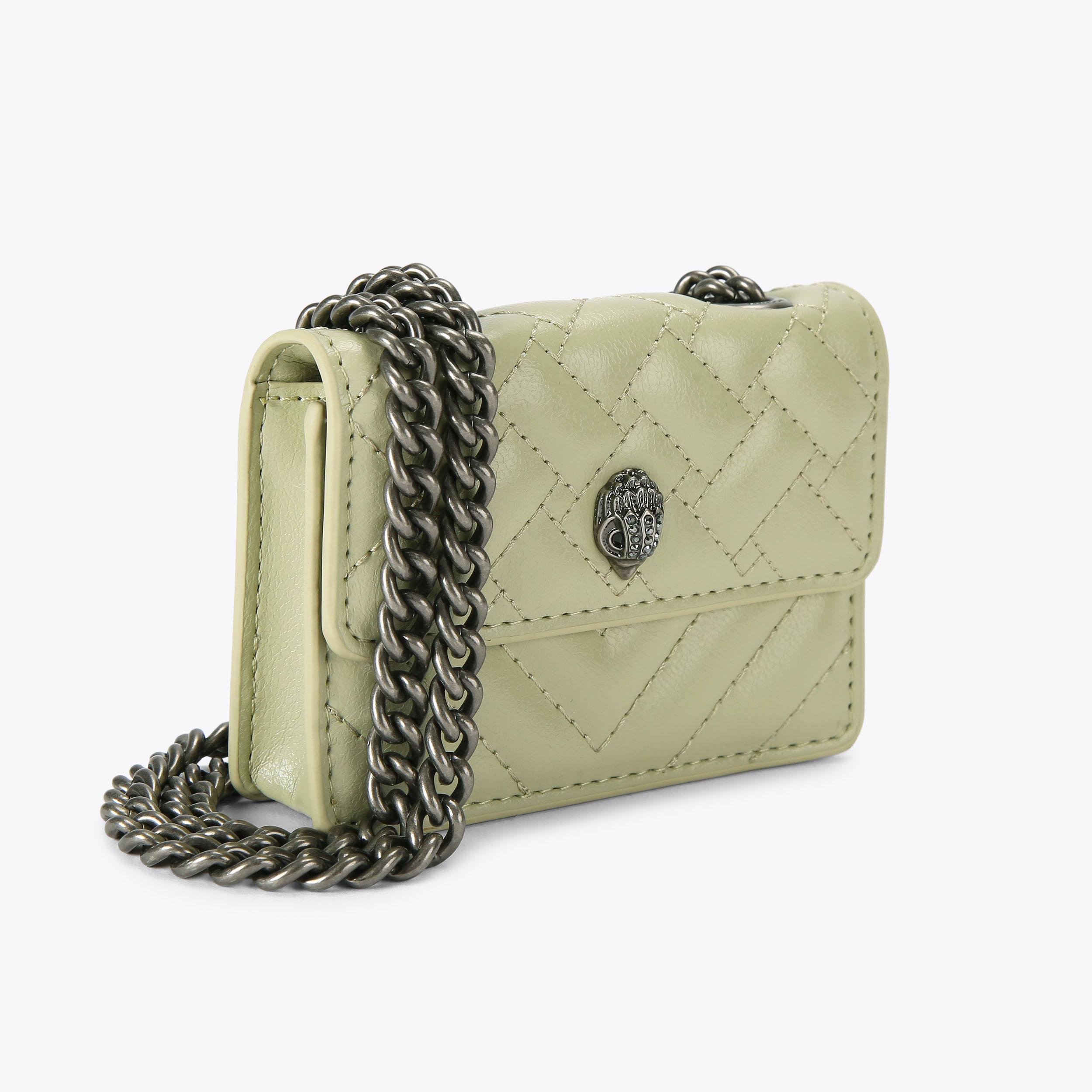 MICRO KENSINGTON Pale Green Cross Body Purse by KURT GEIGER LONDON