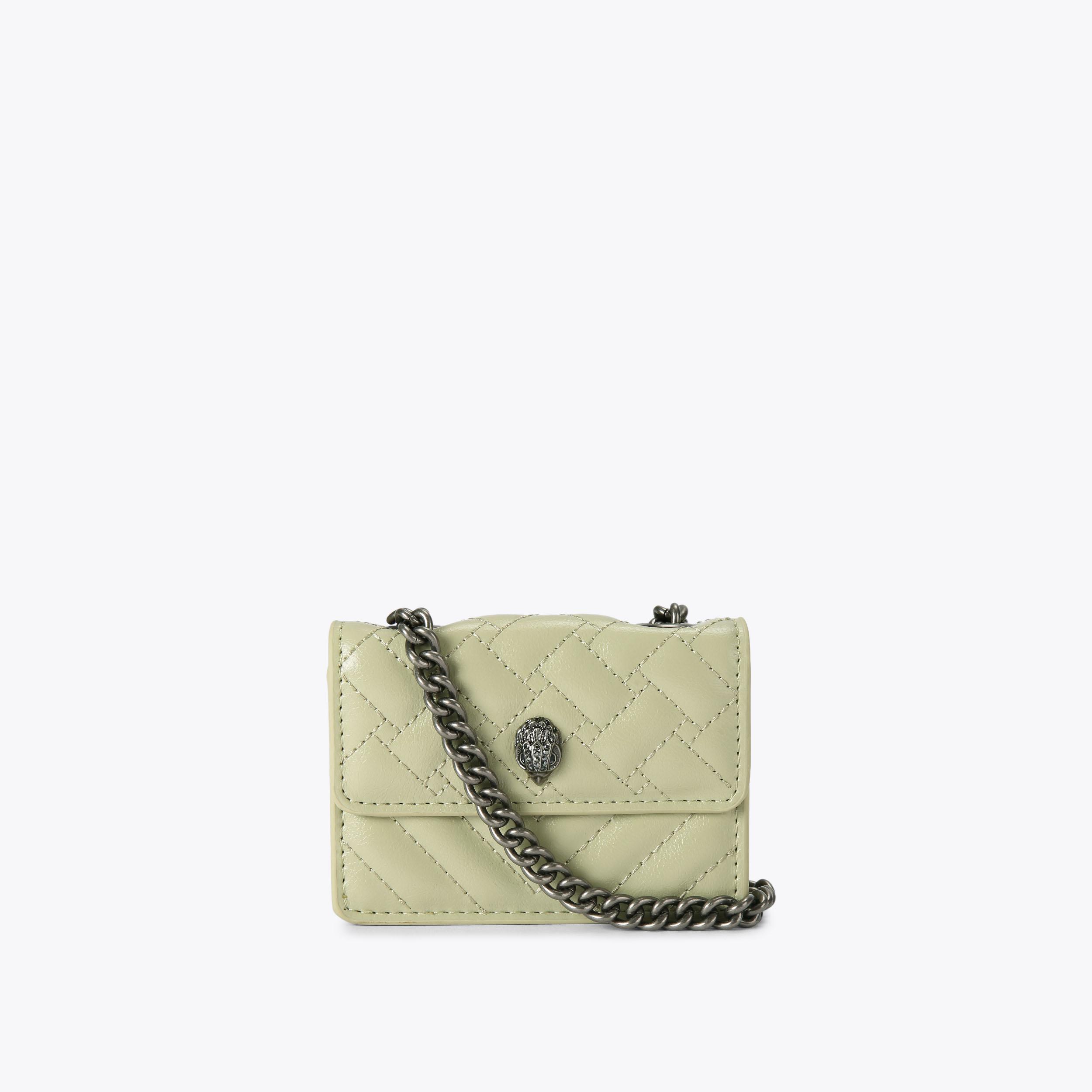 MICRO KENSINGTON Pale Green Cross Body Purse by KURT GEIGER LONDON