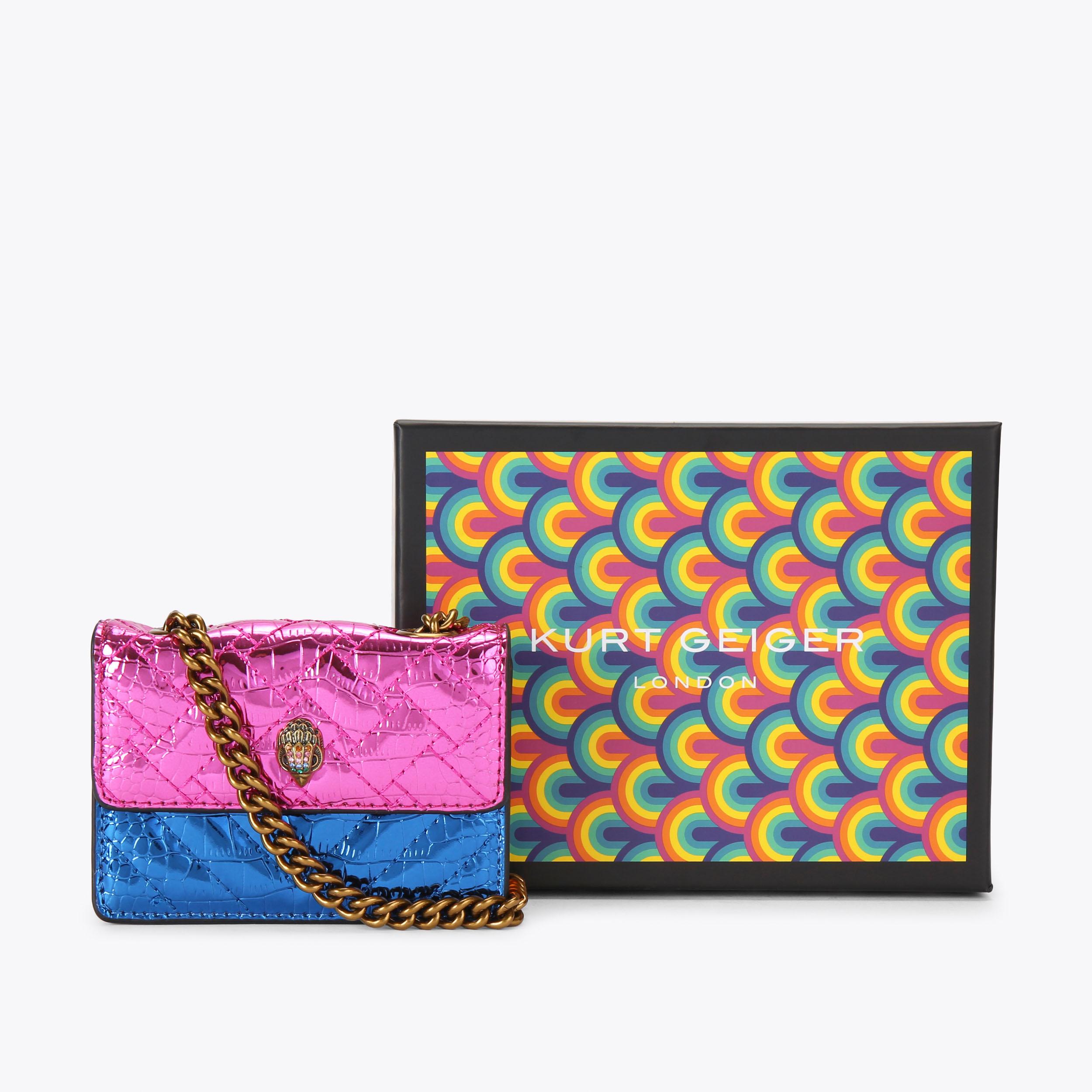 MICRO KENSINGTON Croc Cross Body Purse by KURT GEIGER LONDON
