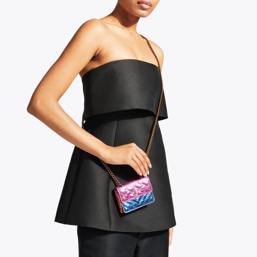 MICRO KENSINGTON Croc Cross Body Purse by KURT GEIGER LONDON